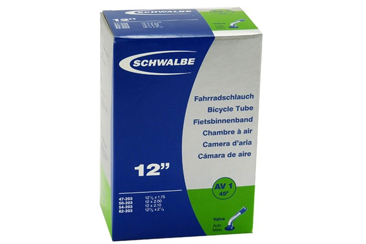 Schwalbe Schlauch AV 1 12 Zoll 45° Ventil  