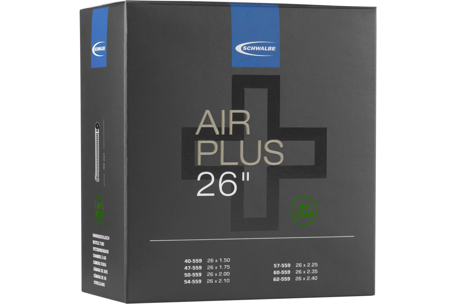 Schwalbe Air Plus Fahrradschlauch AV Ventil 26 bis 29 Zoll