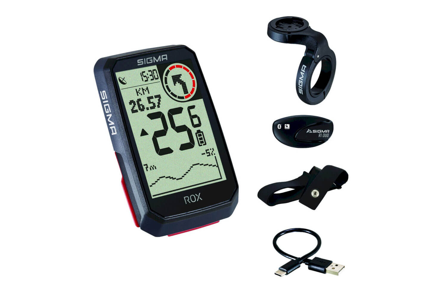 Sigma Rox 4.0 (GPS) inkl. Herzfrequenz Fahrradcomputer  