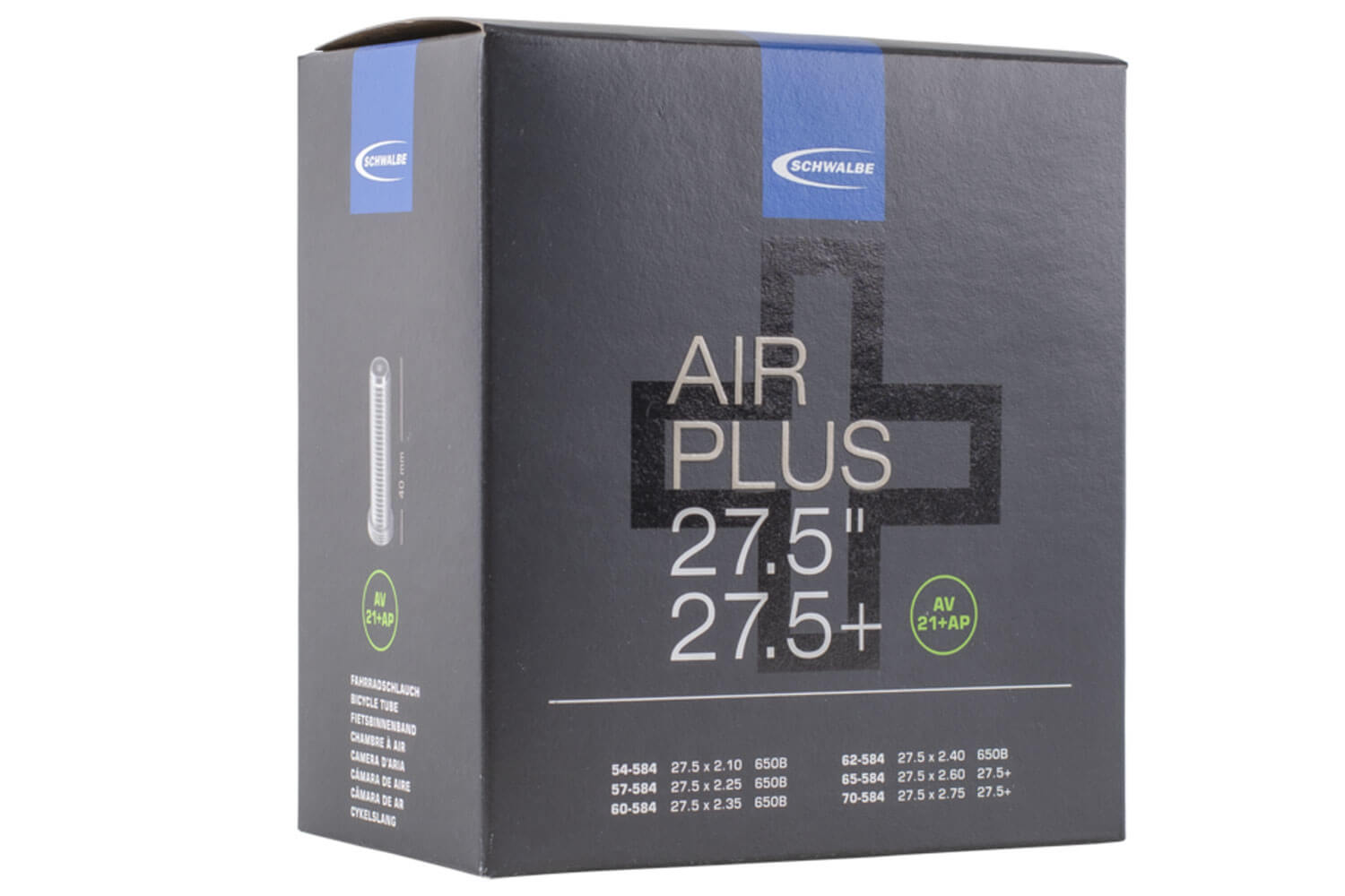 Schwalbe Air Plus Fahrradschlauch AV Ventil 26 bis 29 Zoll   Schwalbe Air Plus Fahrradschlauch AV Ventil 26 bis 29 Zoll