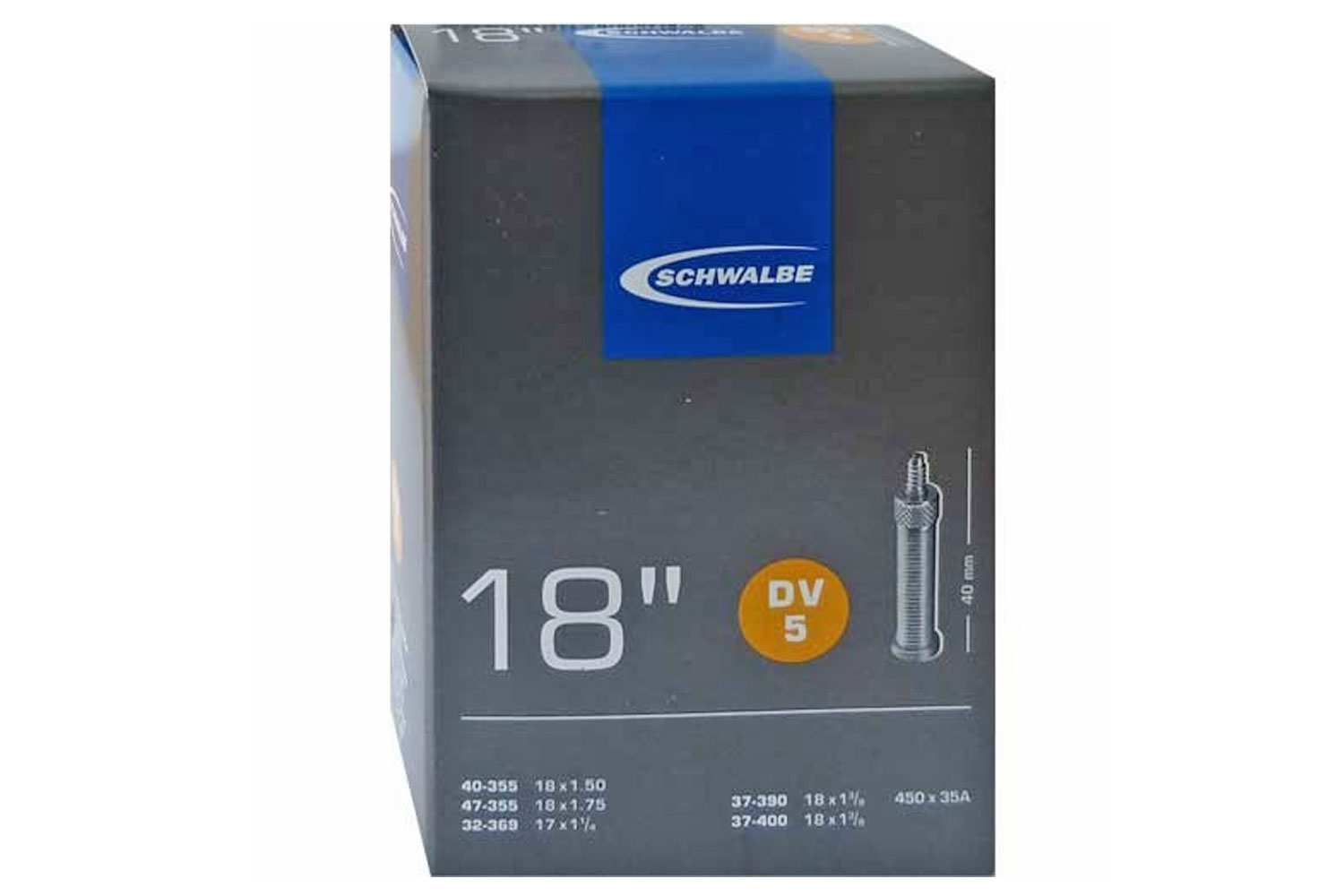 Schwalbe Fahrrad-Schlauch DV 5 18 Zoll  