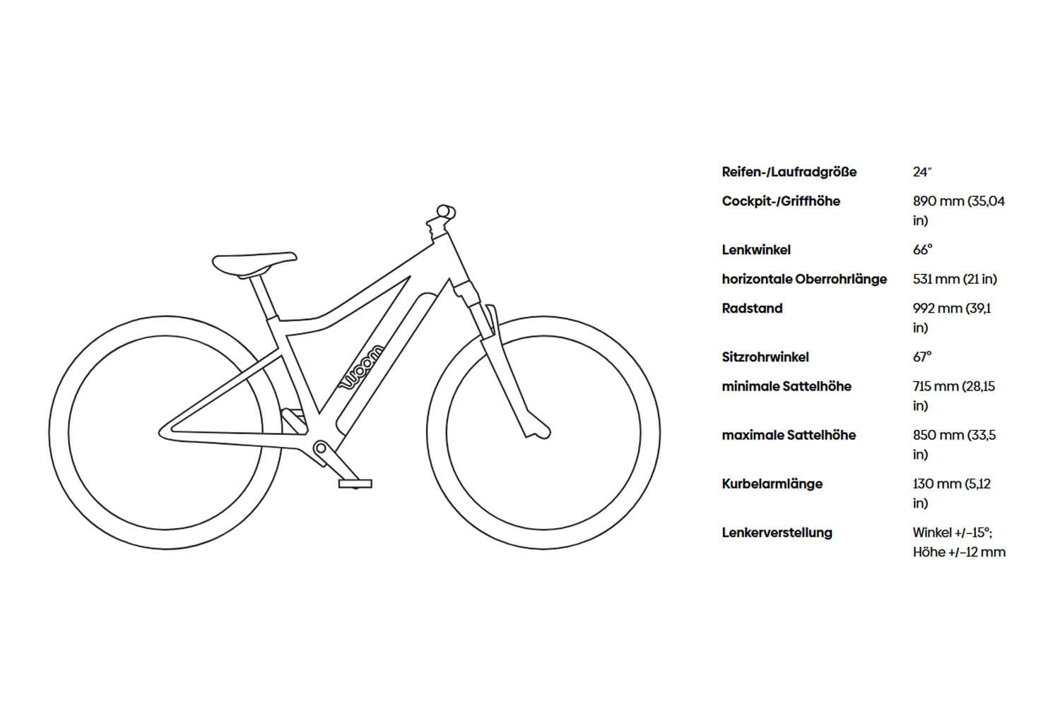 WOOM UP 5 Kinder eBike 24 Zoll  